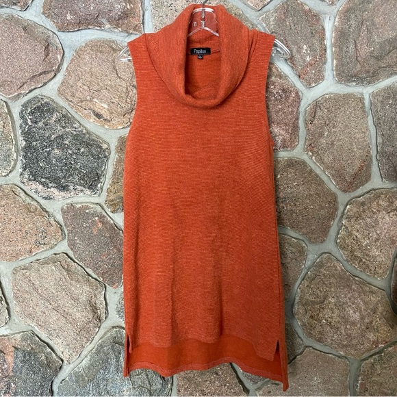 🍊Papillon burnt orange sleeveless tunic top or mini dress. - Picture 4 of 6